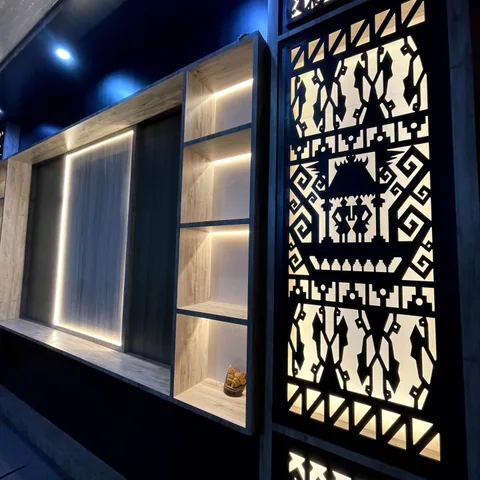 Backdrop Tapis dengan pencahayaan — dokumentasi foto pada profil King Laser Art