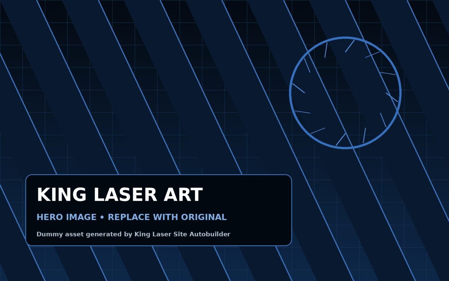 Dummy placeholder - replace dengan foto asli King Laser Art